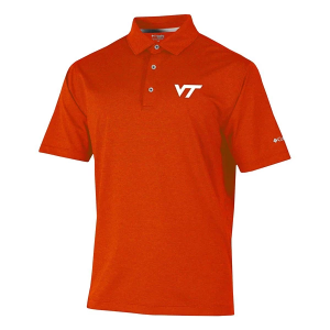Virginia Tech Hokies Columbia Sand Tee Polo Medium State Orange