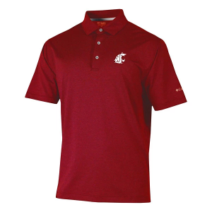 Washington State Cougars Columbia Sand Tee Polo Medium Beet