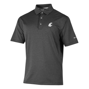 Washington State Cougars Columbia Sand Tee Polo Medium Black