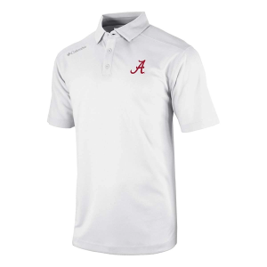 Alabama Crimson Tide Columbia Shotgun Polo Small White