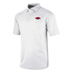 Arkansas Razorbacks Columbia Shotgun Polo Large White