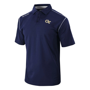 Georgia Tech Yellow Jackets Columbia Shotgun Polo Large Collegiate Navy