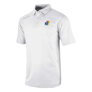 Kansas Jayhawks Columbia Shotgun Polo 2XLarge White