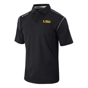 LSU Tigers Columbia Shotgun Polo Medium Black