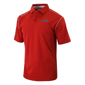 Mississippi Rebels Columbia Shotgun Alternate Logo Polo Large Intense Red