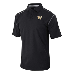 Washington Huskies Columbia Shotgun Polo XLarge Black