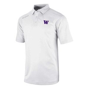 Washington Huskies Columbia Shotgun Polo Large White