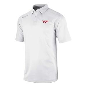 Virginia Tech Hokies Columbia Shotgun Polo Medium White