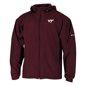 Columbia Virginia Tech Hokies The Prodigy Full Zip Windbreaker Jacket