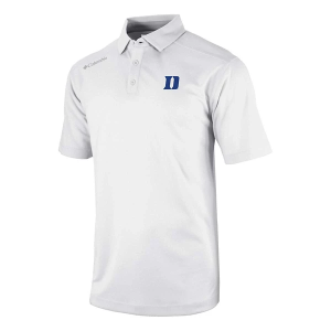 Duke Blue Devils Columbia Shotgun Decorated Polo 2XLarge White
