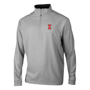 Illinois Fighting Illini Columbia Bogey's Paradise 1/4 Zip Medium Cool Grey