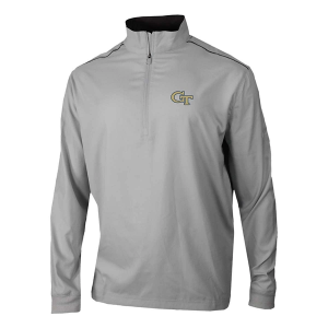 Georgia Tech Yellow Jackets Columbia Bogey's Paradise 1/4 Zip Large Cool Grey