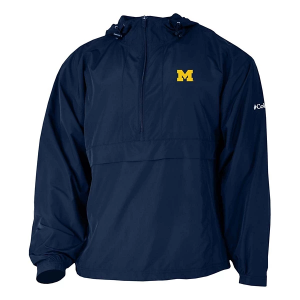 Columbia Michigan Wolverines The Prodigy 1/4 Zip Windbreaker Jacket