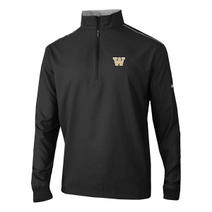 Washington Huskies Columbia Bogey's Paradise 1/4 Zip XLarge Black