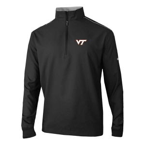 Virginia Tech Hokies Columbia Bogey's Paradise 1/4 Zip Medium Black