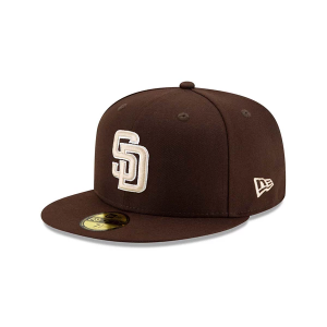 San Diego Padres New Era Onfield Brown Tonal Fitted Hat 7 1/4 Brown