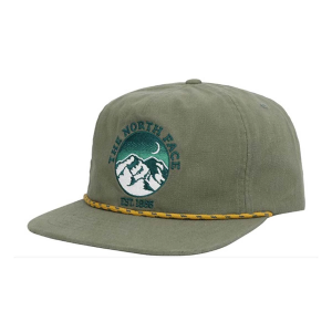 Men's The North Face Norm 5-Panel Snapback Hat One Size Bark Mist/Mountain Peak Graphic Patch