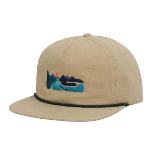 Men's The North Face Norm 5-Panel Snapback Hat One Size Khaki Stone/Rolling Hills Graphic