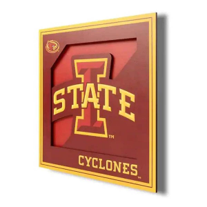 YouTheFan Iowa State Cyclones 12"x12" Logo Wall Sign