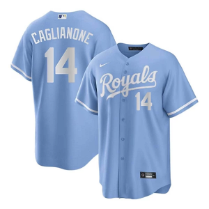 Kansas City Royals Jac Caglianone #14 Nike Alternate Limited Jersey Large Light Blue