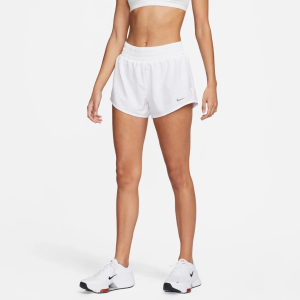 Women's Nike Dri-FIT One Brief-Lined Shorts XLarge White/Reflective Silv