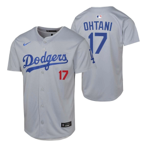 Kids' Los Angeles Dodgers Shohei Ohtani #17 Nike Alternate Jersey Small Grey Heather