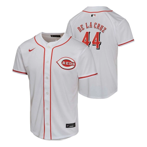 Kids' Cincinnati Reds Elly De La Cruz #44 Nike Home Replica Jersey Small White