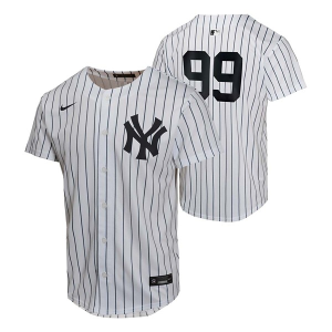 Kids' New York Yankees Aaron Judge #99 Nike Home Jersey Medium White