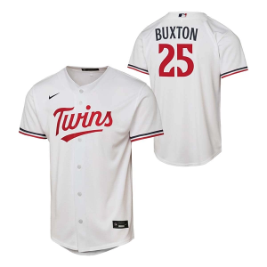 Kids' Minnesota Twins Byron Buxton #25 Nike Home Jersey Small White