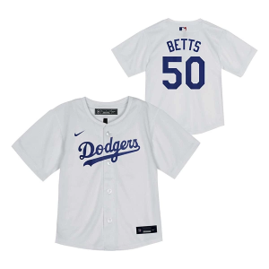 Toddler Los Angeles Dodgers Mookie Betts #50 Nike Home Jersey 3T White