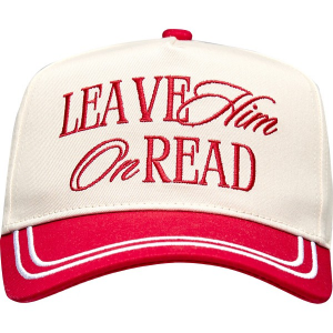 Women's KENZKUSTOMZ Leave Him On Read Snapback Hat One Size Red