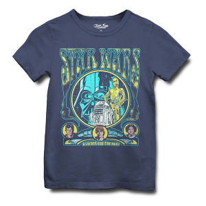 Kids' Junk Food Star Wars A Galaxy Far Far Away T-Shirt Medium Blue