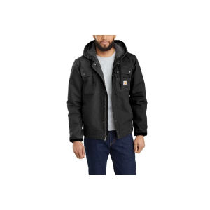 Men's Carhartt Relaxed Fit Washed Duck Sherpa-Lined Utility Softshell Jacket Medium Tall Black