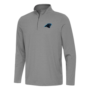 Carolina Panthers Antigua Twine 1/4 Zip 3XLarge Black/White