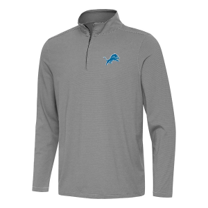 Detroit Lions Antigua Twine 1/4 Zip 3XLarge Black/White