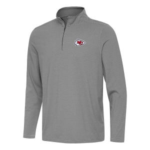 Kansas City Chiefs Antigua Twine 1/4 Zip 3XLarge Black/White
