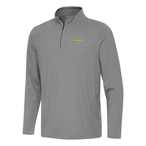 Los Angeles Chargers Antigua Twine 1/4 Zip 3XLarge Black/White
