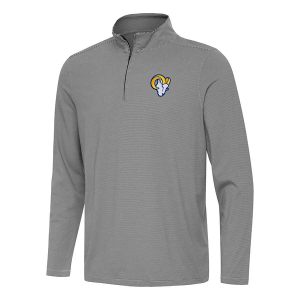 Los Angeles Rams Antigua Twine 1/4 Zip 3XLarge Black/White