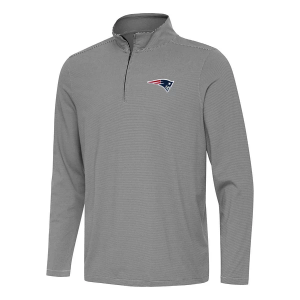 New England Patriots Antigua Twine 1/4 Zip 3XLarge Black/White