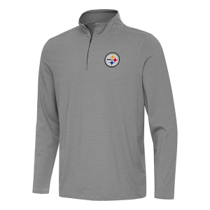Pittsburgh Steelers Antigua Twine 1/4 Zip 3XLarge Black/White