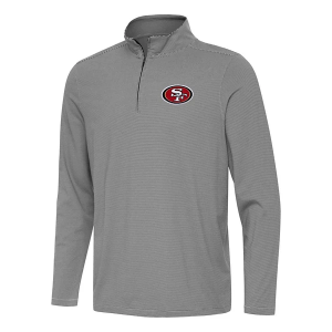 San Francisco 49ers Antigua Twine 1/4 Zip 3XLarge Black/White