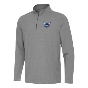 Charlotte Hornets Antigua Twine 1/4 Zip 3XLarge Black/White