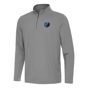 Memphis Grizzlies Antigua Twine 1/4 Zip 3XLarge Black/White