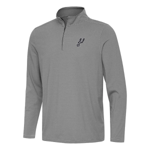 San Antonio Spurs Antigua Twine 1/4 Zip 3XLarge Black/White