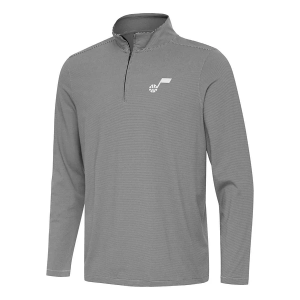 Utah Jazz Antigua Twine 1/4 Zip 3XLarge Black/White