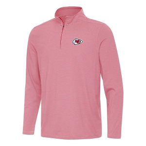 Kansas City Chiefs Antigua Twine 1/4 Zip Small Dark Red/White