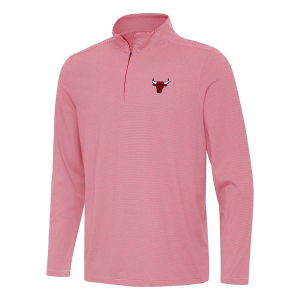 Chicago Bulls Antigua Twine 1/4 Zip Small Dark Red/White