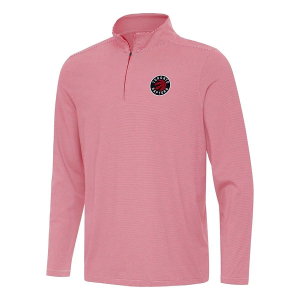 Toronto Raptors Antigua Twine 1/4 Zip Small Dark Red/White