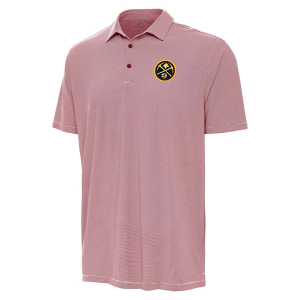 Denver Nuggets Twine Antigua Polo Medium Cardinal Red/White