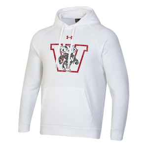 Wisconsin Badgers Under Armour Hoodie XLarge White